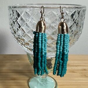 Target Gold and Turquoise Beaded Earrings